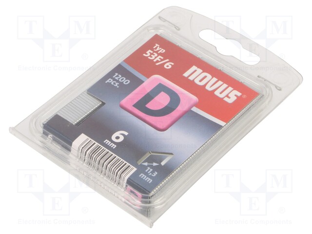 L: 6mm; Width: 11.3mm; Tool accessories: staples; 1200pcs.