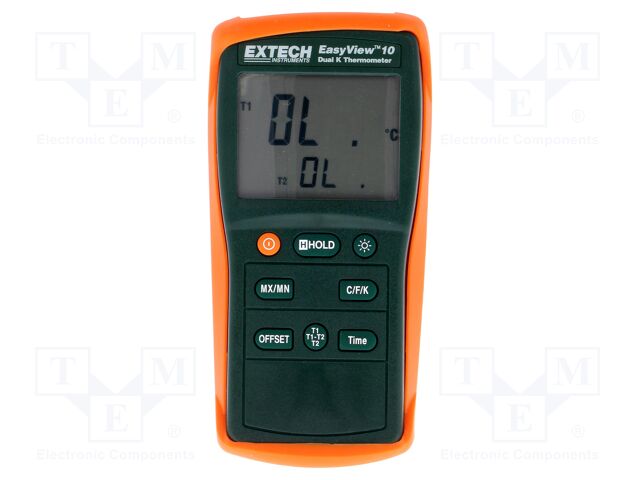 Temperature meter; -200÷1360°C; Accur: 0,3°C; Resol: 0,1/1°C