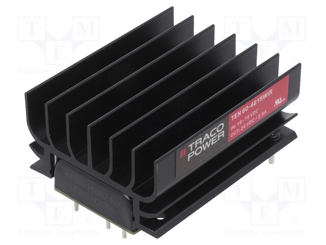 Converter: DC/DC; 60W; Uin: 36÷75V; 24VDC; Iout: 2500mA; 2"x1"; 66.9g