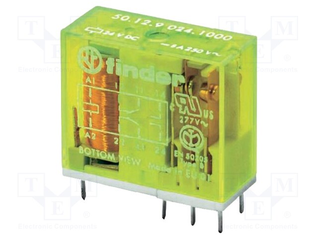 Relay: electromagnetic; DPDT; Ucoil: 48VDC; 8A/250VAC; 8A/30VDC