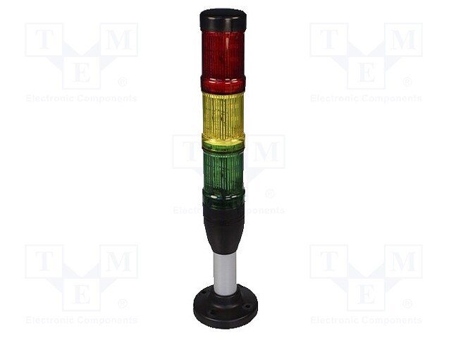 Signaller: signalling column; continuous light; Usup: 24VDC; LED