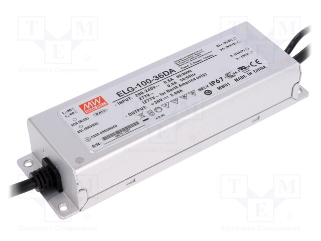 Power supply: switched-mode; Communication: DALI; LED; 96W; 36VDC