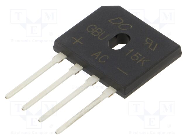 Bridge rectifier: single-phase; Urmax: 800V; If: 15A; Ifsm: 240A