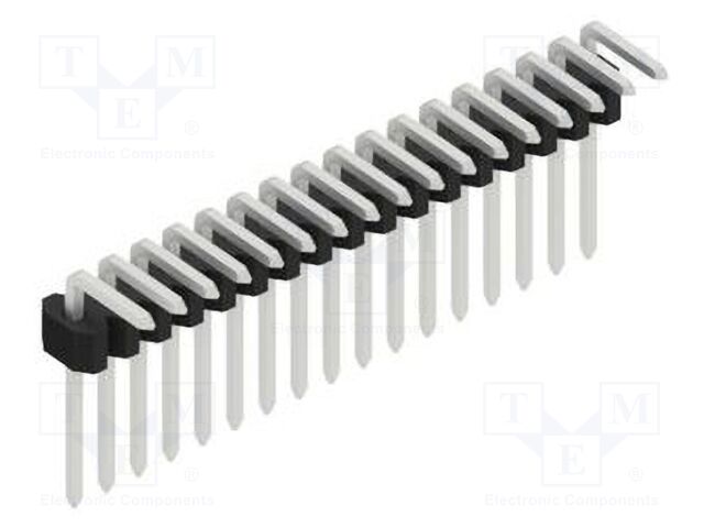 Connector: pin strips; pin header; male; PIN: 17; 1.27mm; THT; 1x17