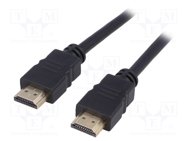 Cable; HDMI 1.4; HDMI plug,both sides; 5m; black