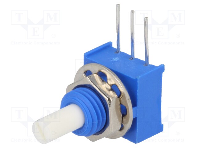 Potentiometer: shaft; single turn; 20kΩ; ±20%; 0.25W; linear; THT