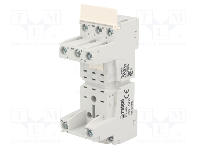 Socket; PIN: 11; 10A; 300VAC; Mounting: DIN,on panel; Series: R3,R3N