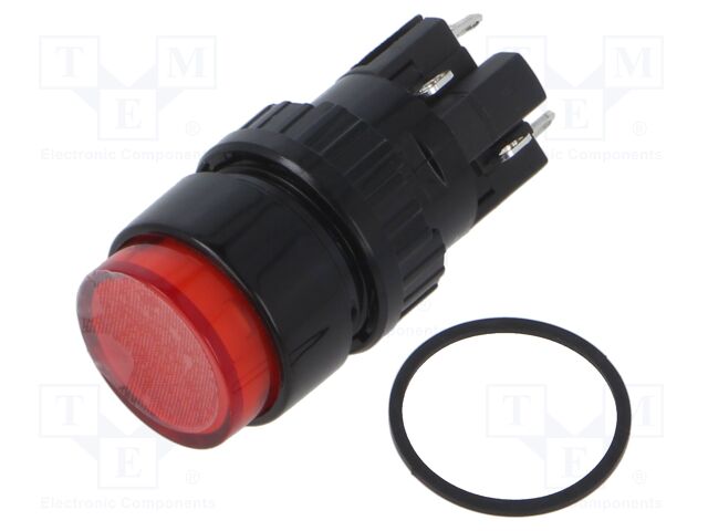 Switch: push-button; Pos: 2; SPDT; 2A/220VAC; 0.1A/220VDC; ON-(ON)