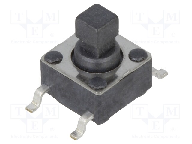 Microswitch TACT; SPST-NO; Pos: 2; 0.05A/12VDC; SMT; none; 1.6N
