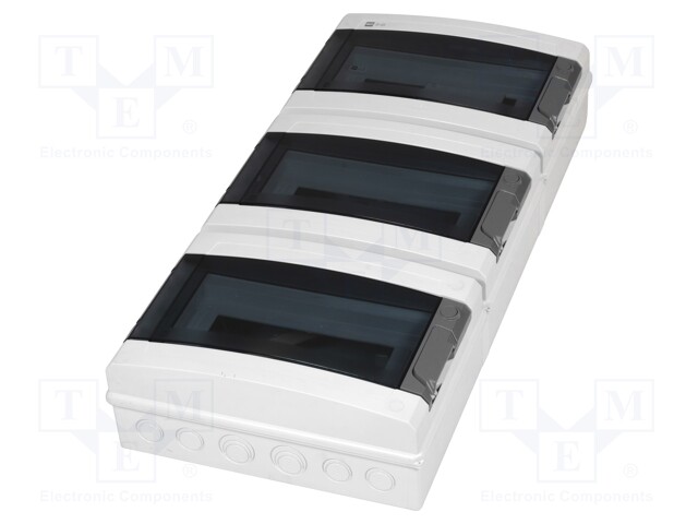 Enclosure: for modular components; IP65; light grey; ABS; 400V