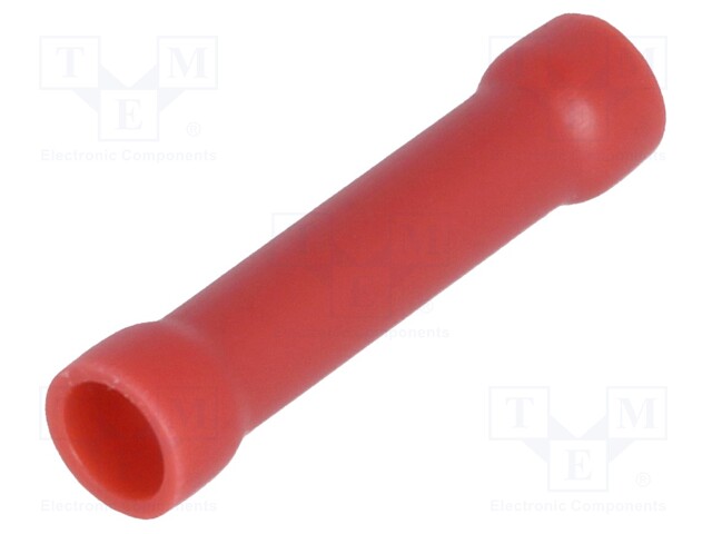 Butt splice; insulated; brass; 0.5÷1.5mm2; tinned; crimped; 10A