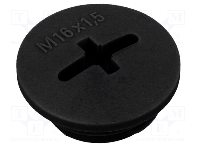 Stopper; M16; 1.5; IP56; Mat: polyamide; Body: black; Thread: metric