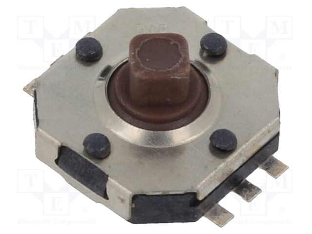 Microswitch TACT; Pos: 2; 0.05A/12VDC; SMD; none; 1.6N; OFF-(ON)