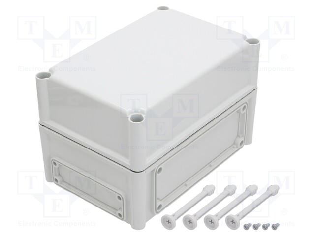 Enclosure: wall mounting; X: 190mm; Y: 280mm; Z: 180mm; EK; grey; IK08