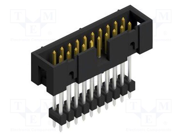 Connector: pin strips; pin header; male; PIN: 20; 2.54mm; THT; 2x10