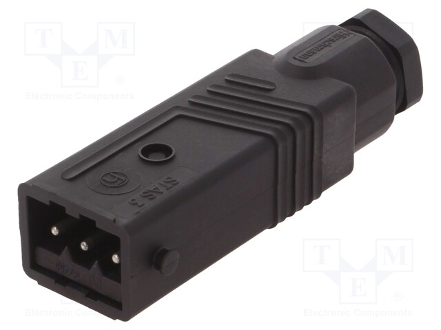 Connector: rectangular; ST; plug; male; PIN: 3; tinned; IP54; 16A