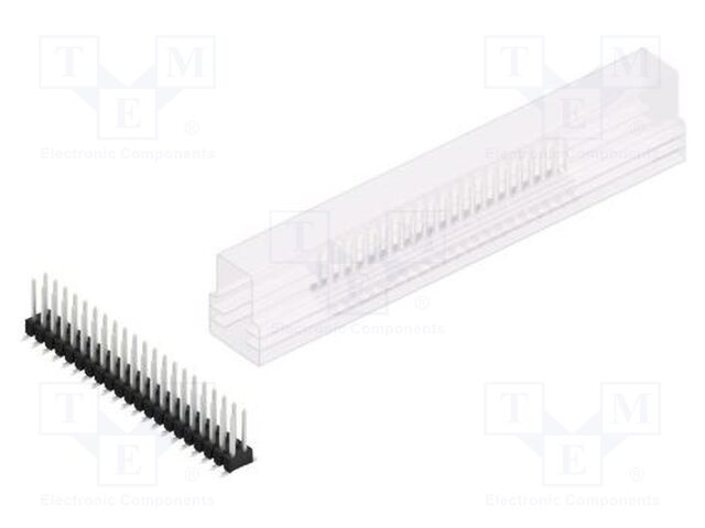 Connector: pin strips; pin header; male; PIN: 42; 2.54mm; SMT; 2x21