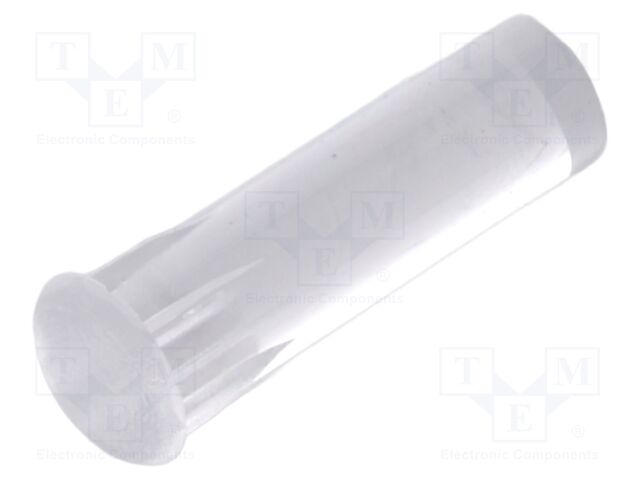 Fiber for LED; Ø3.2mm; L: 9.8mm; round; Front: convex; straight