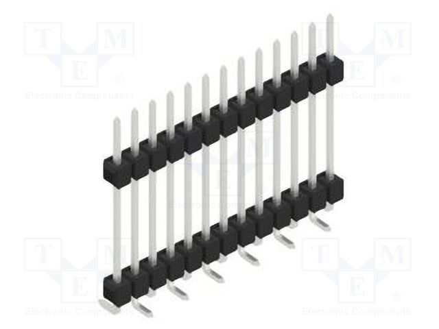 Connector: pin strips; pin header; male; PIN: 13; 2.54mm; SMT; 1x13