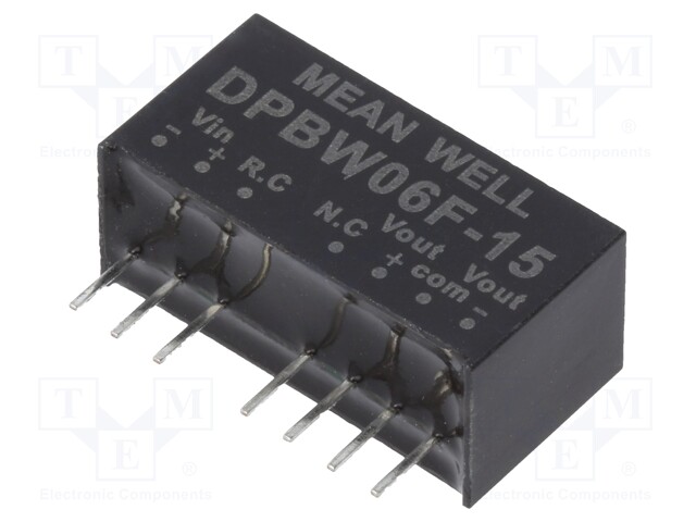 Converter: DC/DC; 6W; Uin: 9÷36V; Uout: 15VDC; Uout2: -15VDC; SIP8