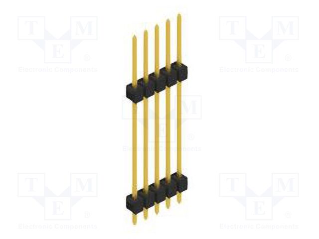 Connector: pin strips; pin header; male; PIN: 5; 2.54mm; THT; 1x5
