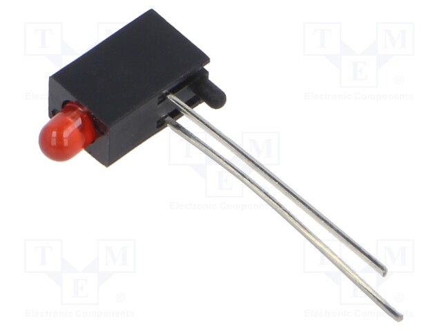 LED; in housing; red; 3mm; No.of diodes: 1; 20mA; Lens: diffused; 40°