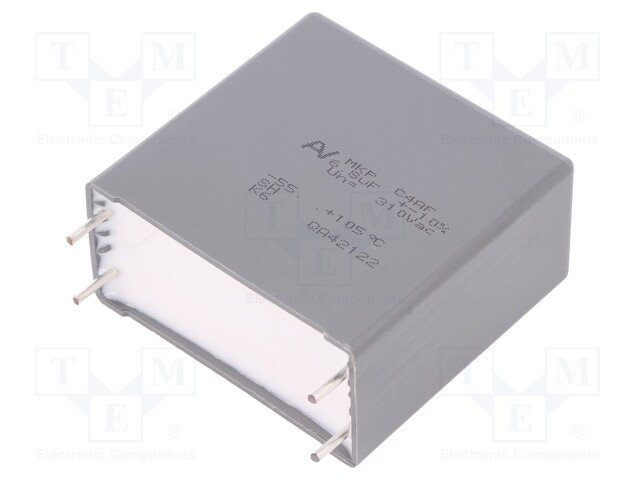 Capacitor: polypropylene; 6.8uF; ESR: 3.3mΩ; C4AF; THT; ±10%; 310VDC