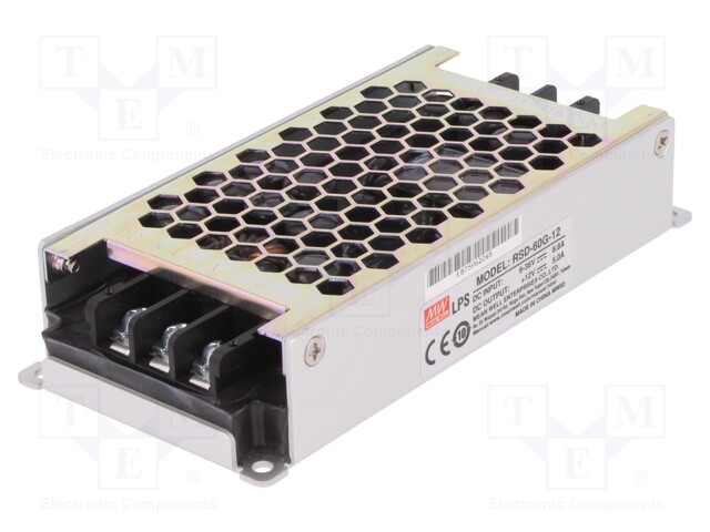Converter: DC/DC; 60W; Uin: 9÷36V; Uout: 12VDC; Iout: 5A; Case: 255