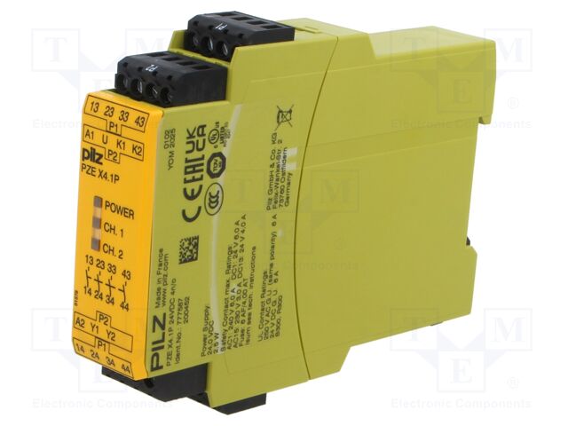 Module: extension; Series: PZE X4.1P; IN: 1; OUT: 4; Mounting: DIN