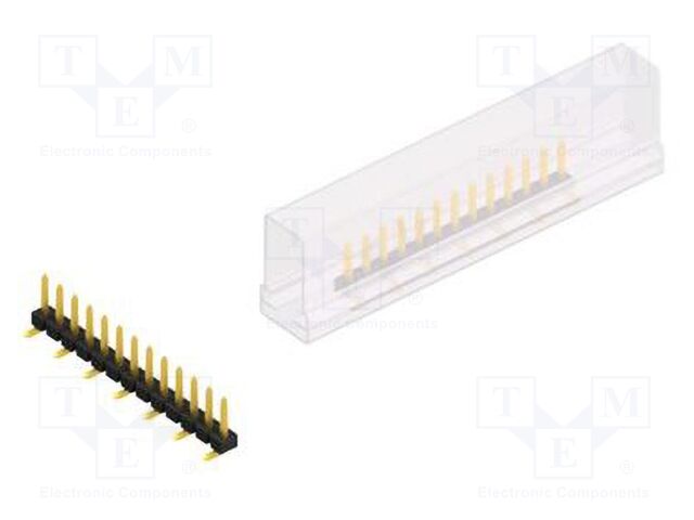 Connector: pin strips; pin header; male; PIN: 13; 2.54mm; SMT; 1x13