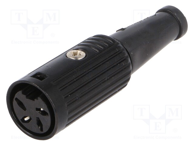 Plug; DIN; female; PIN: 4; Layout: 216°; straight; for cable; 34V; 2A
