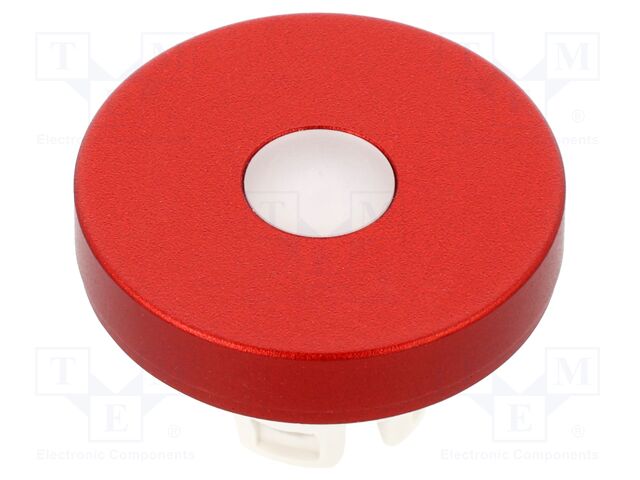 Actuator lens; 22mm; 84; Colour: red; Mat: aluminium