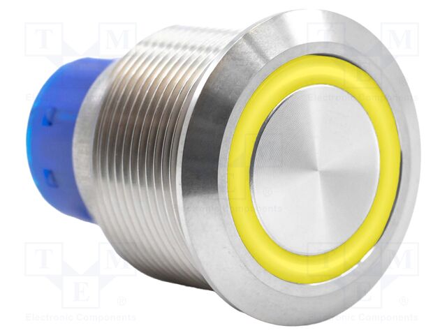 Switch: vandal resistant; DPDT; 3A/250VAC; IP67; ON-ON; yellow