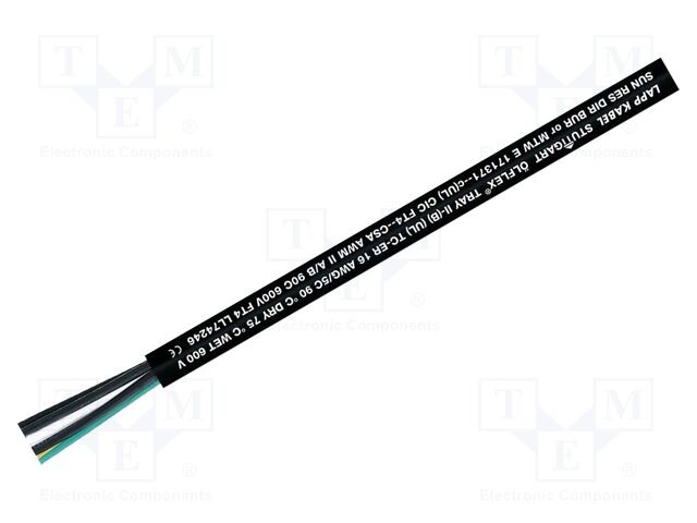 Wire; ÖLFLEX® TRAY II; 7x10AWG; unshielded; 0.6kV,1kV; Cu; black