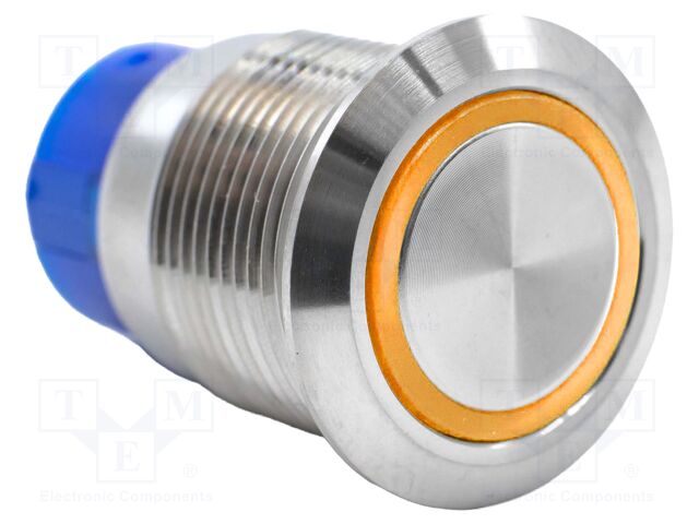 Switch: vandal resistant; SPDT; 3A/250VAC; IP67; ON-(ON); orange