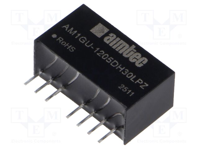 Converter: DC/DC; 1W; Uin: 4.5÷36V; Uout: 5VDC; Uout2: -5VDC; SIP8