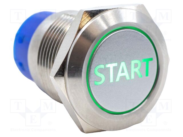 Switch: vandal resistant; SPDT; 3A/250VAC; IP67; ON-(ON); green
