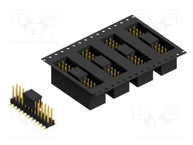Connector: pin strips; pin header; male; PIN: 24; 2.54mm; SMT; 2x12