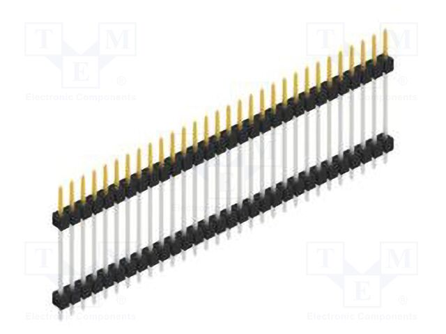 Connector: pin strips; pin header; male; PIN: 30; 2.54mm; THT; 1x30