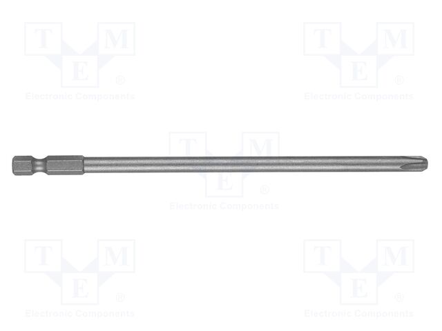 Screwdriver bit; Phillips; PH3; 1/4"; Overall len: 150mm