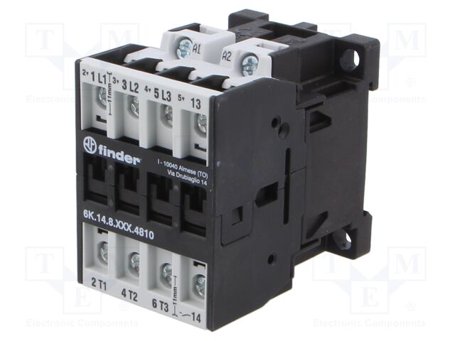 Contactor: 4-pole; for DIN rail mounting; 6K; IP20