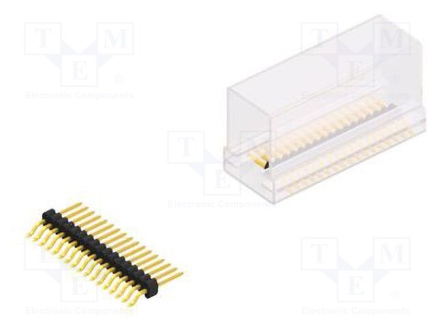 Connector: pin strips; pin header; male; PIN: 17; 1.27mm; SMT; 1x17