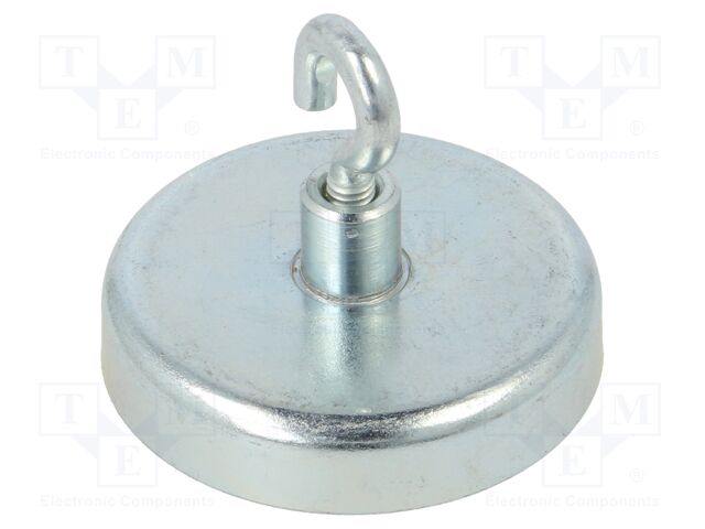 Magnet: permanent; hard ferrite; 125N; 40mm; with hook