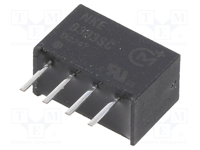 Isolated Board Mount DC/DC Converter, Miniature, ITE, 1 Output, 1 W, 3.3 V, 303 mA