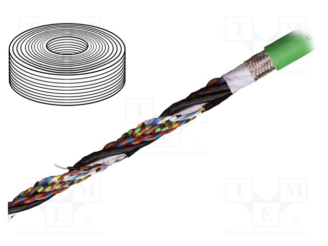 Wire: test lead cable; chainflex® CF111.D,hybrid; green-yellow