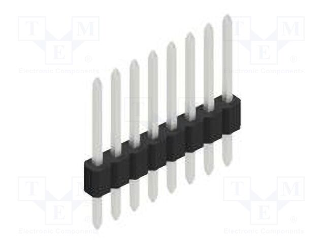 Connector: pin strips; pin header; male; PIN: 8; 1.27mm; THT; 1x8