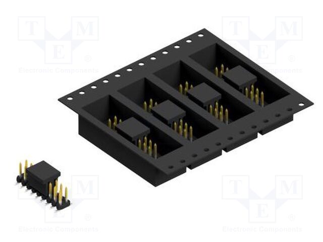 Connector: pin strips; pin header; male; PIN: 18; 2mm; SMT; 2x9; 100V