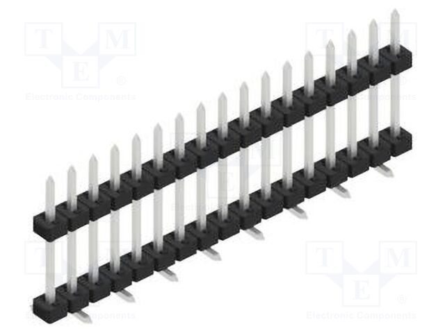 Connector: pin strips; pin header; male; PIN: 17; 2mm; SMT; 1x17