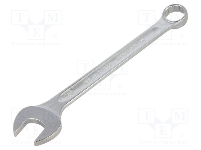 Wrench; combination spanner; 25mm; chromium plated steel