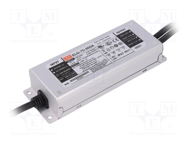Power supply: switched-mode; Communication: DALI; LED; 75.6W; 2.1A